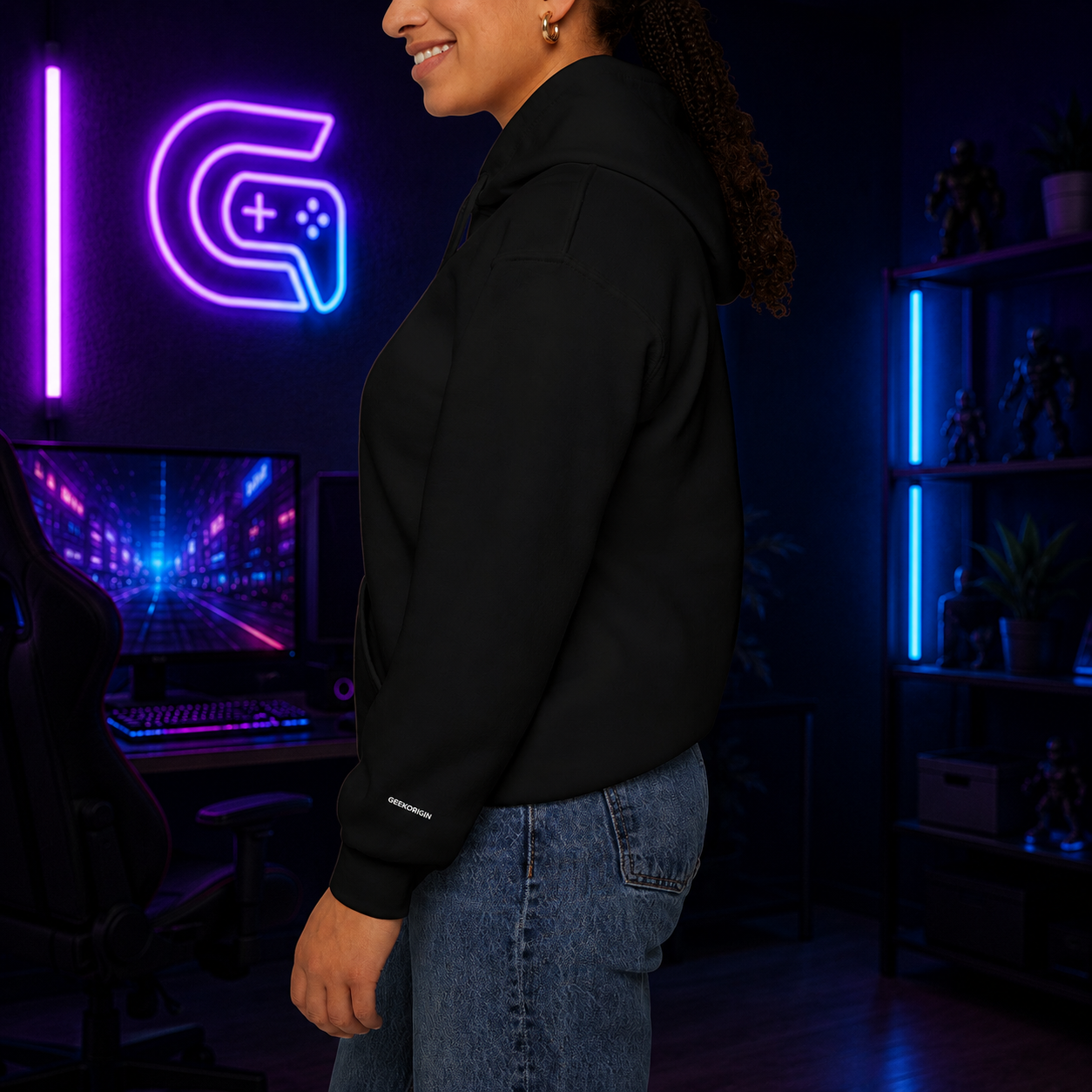 Hoodie Premium Brodé GeekOrigin