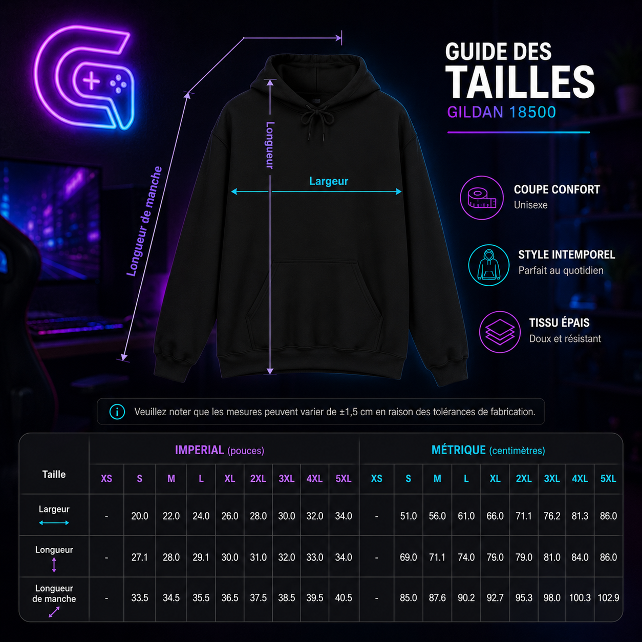 Hoodie Premium Brodé GeekOrigin