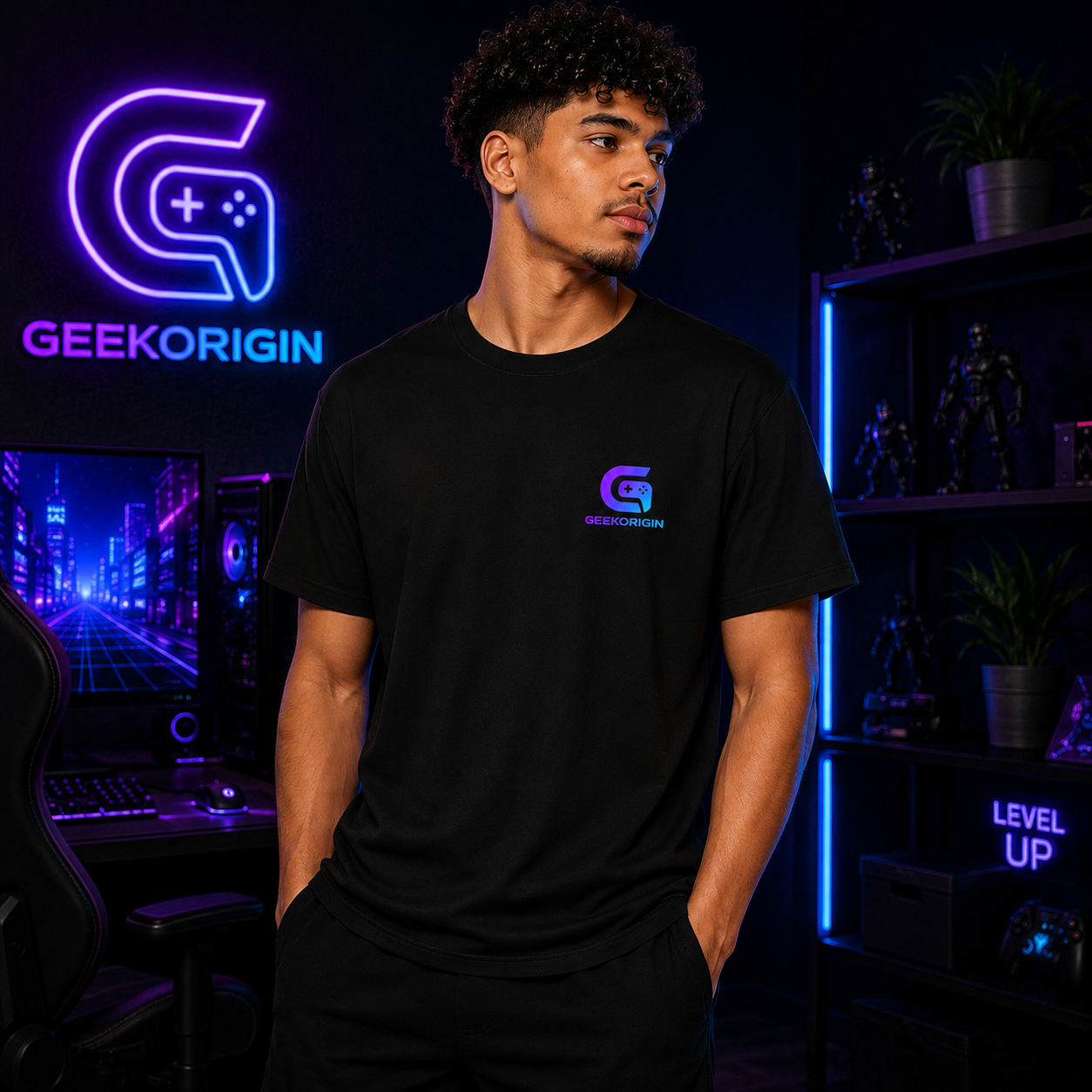 Respawn – T-Shirt Gaming Premium Neon Cyber