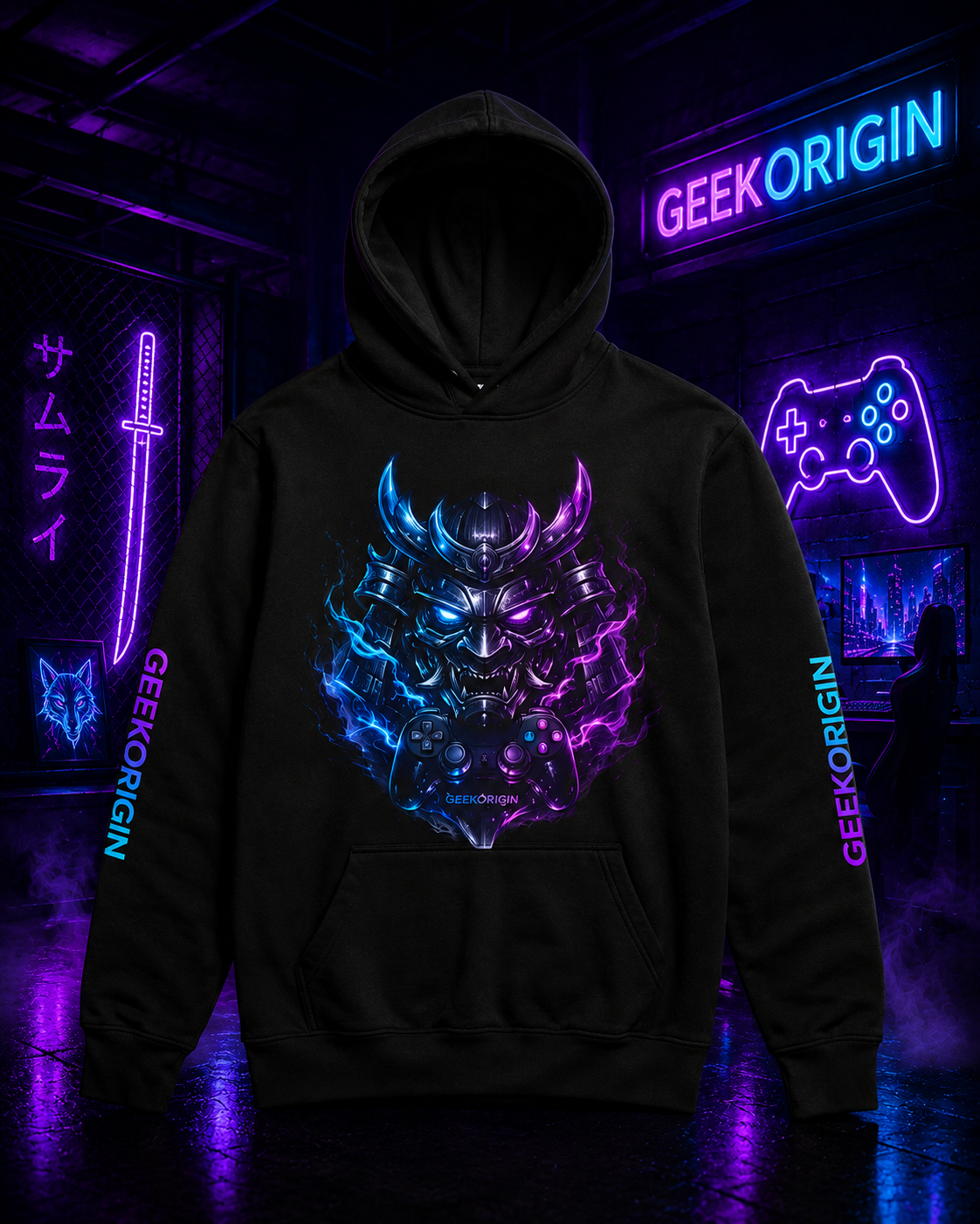 Neon Oni - Hooded Long Sleeve Edition