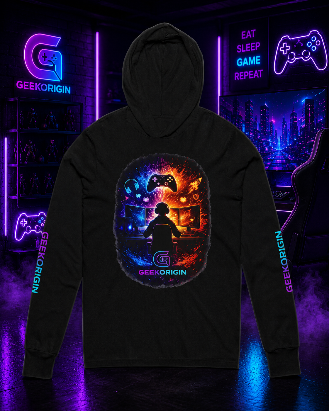 Neon Gamer - Hooded Long Sleeve Edition